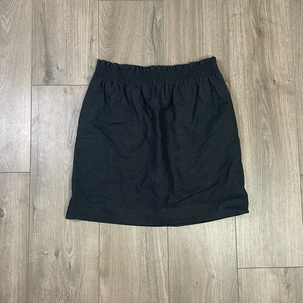 J Crew Linen Cotton Blend City Mini Skirt with Pockets US Women's 0 New - Picture 4 of 7